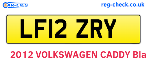 LF12ZRY are the vehicle registration plates.