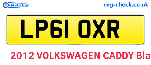 LP61OXR are the vehicle registration plates.