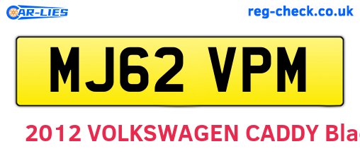 MJ62VPM are the vehicle registration plates.