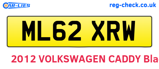 ML62XRW are the vehicle registration plates.