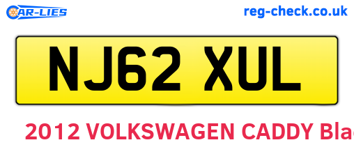 NJ62XUL are the vehicle registration plates.