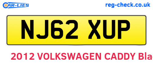 NJ62XUP are the vehicle registration plates.
