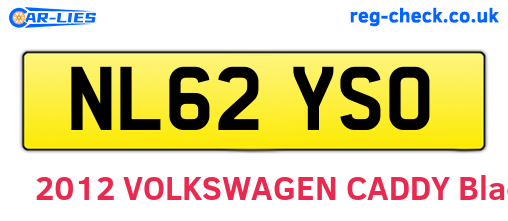 NL62YSO are the vehicle registration plates.