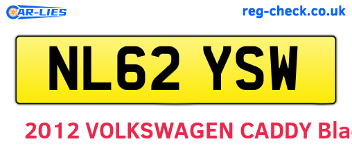 NL62YSW are the vehicle registration plates.