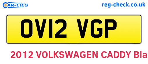OV12VGP are the vehicle registration plates.