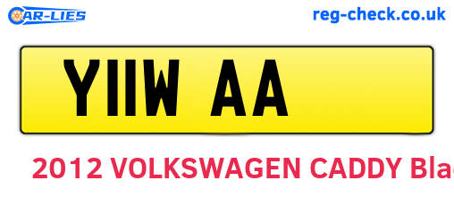 Y11WAA are the vehicle registration plates.