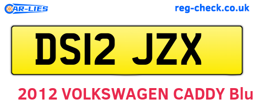 DS12JZX are the vehicle registration plates.
