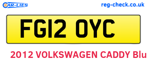 FG12OYC are the vehicle registration plates.