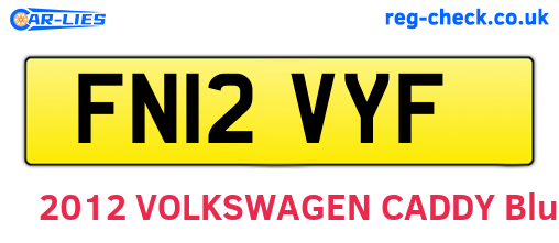 FN12VYF are the vehicle registration plates.