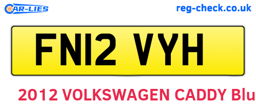 FN12VYH are the vehicle registration plates.