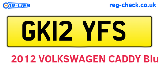 GK12YFS are the vehicle registration plates.