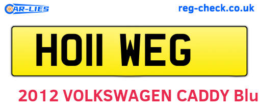 HO11WEG are the vehicle registration plates.