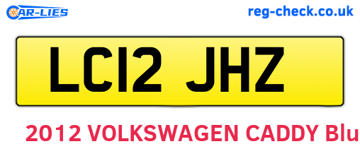 LC12JHZ are the vehicle registration plates.