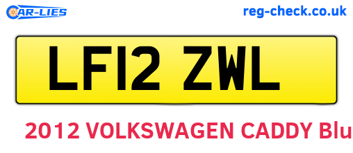 LF12ZWL are the vehicle registration plates.