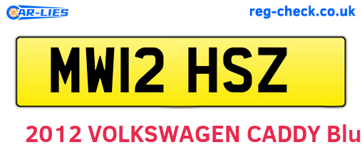 MW12HSZ are the vehicle registration plates.