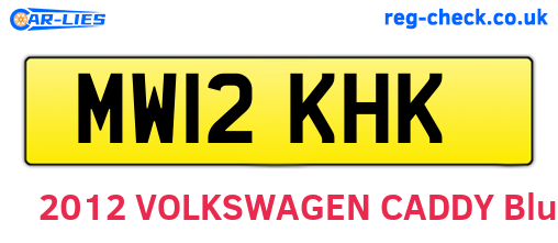 MW12KHK are the vehicle registration plates.