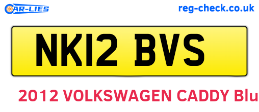 NK12BVS are the vehicle registration plates.