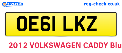 OE61LKZ are the vehicle registration plates.