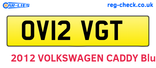OV12VGT are the vehicle registration plates.