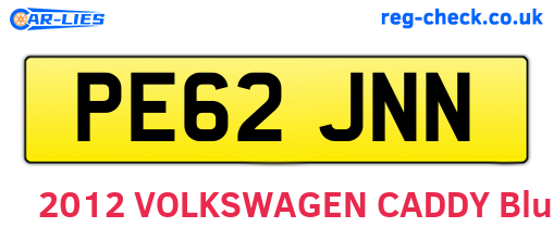 PE62JNN are the vehicle registration plates.