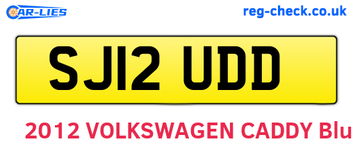 SJ12UDD are the vehicle registration plates.