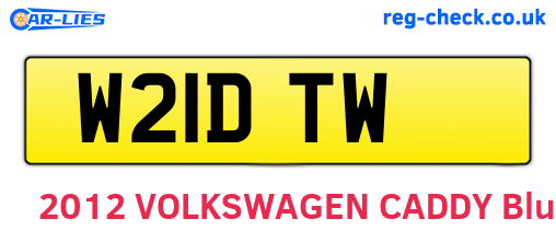 W21DTW are the vehicle registration plates.