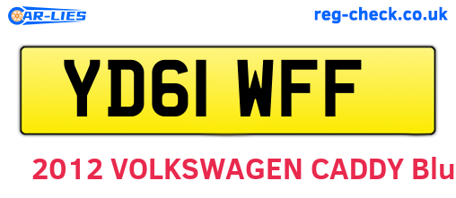 YD61WFF are the vehicle registration plates.