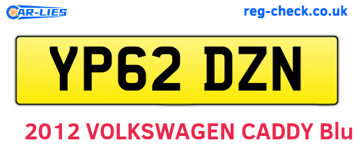 YP62DZN are the vehicle registration plates.