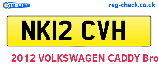 NK12CVH are the vehicle registration plates.