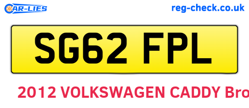 SG62FPL are the vehicle registration plates.