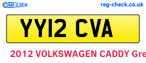 YY12CVA are the vehicle registration plates.