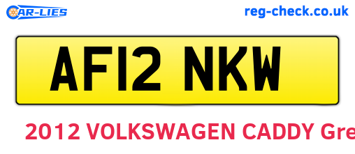 AF12NKW are the vehicle registration plates.