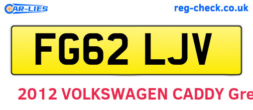 FG62LJV are the vehicle registration plates.