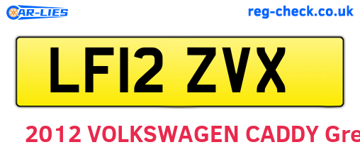 LF12ZVX are the vehicle registration plates.