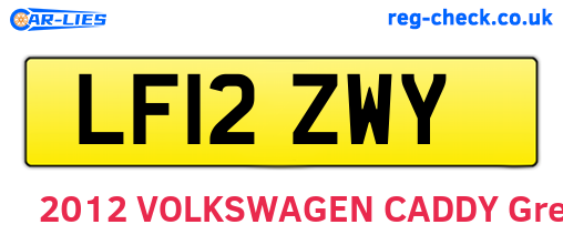 LF12ZWY are the vehicle registration plates.
