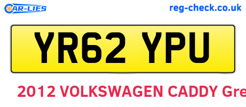 YR62YPU are the vehicle registration plates.