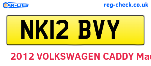 NK12BVY are the vehicle registration plates.