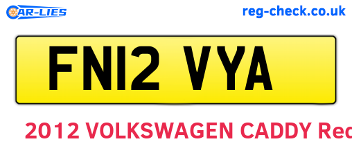 FN12VYA are the vehicle registration plates.