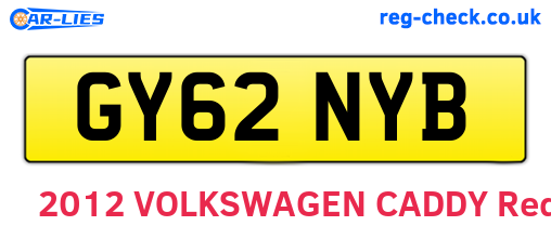 GY62NYB are the vehicle registration plates.