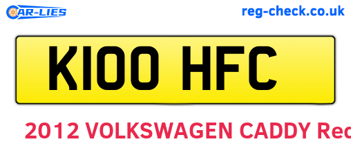 K100HFC are the vehicle registration plates.