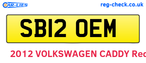 SB12OEM are the vehicle registration plates.