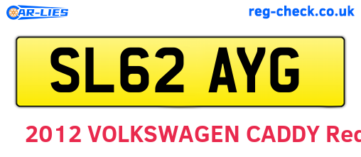 SL62AYG are the vehicle registration plates.