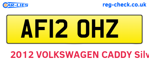 AF12OHZ are the vehicle registration plates.