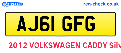 AJ61GFG are the vehicle registration plates.