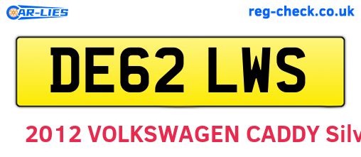 DE62LWS are the vehicle registration plates.