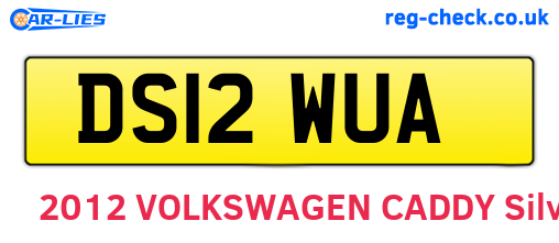 DS12WUA are the vehicle registration plates.