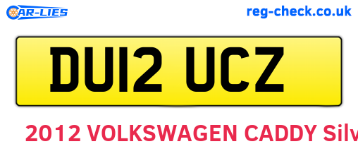 DU12UCZ are the vehicle registration plates.