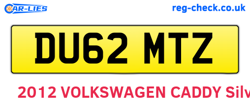 DU62MTZ are the vehicle registration plates.