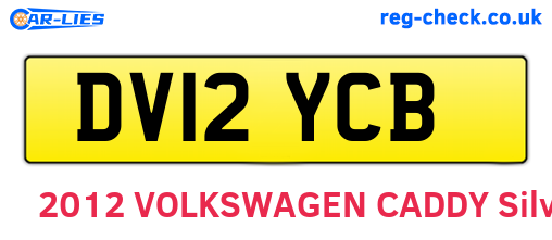 DV12YCB are the vehicle registration plates.