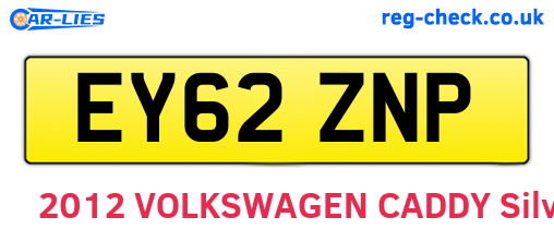 EY62ZNP are the vehicle registration plates.